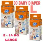 7 Soft Baby Diapers For 8 kg To 14 Kg Day & Night Protection, 0% Leakages (L - Pack of 90 Diaper)