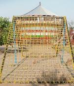 WASCO Adventure Rocks Climbing Commando Net Cargo Net Material : Polypropylene Rope (Polypropylene 12MM Rope Thickness 8 Inch Mash for Heavy Kids Use, 10x10 Feet)