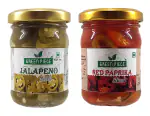 Green Piece Red Paprika Slices and jalapeno Slices .(120gm x 2)