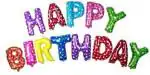 FANEX Solid Happy Birthday Decoration Foil Letter Balloon (Pack of 13)