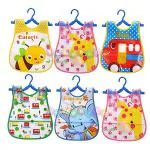 DESIGNESTYMulticolor Waterproof Baby Feeding Bibs - 9 Months - 6 Years ( Pack of 6 )