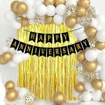 AT Presents Happy Anniversary Decoration Set / Combo / Kit / Pack Perfect Combination Make Occasion Merorable For Life Time (Set of 42)