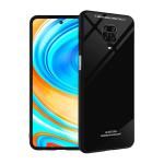 JOBINKA (Glass Back Redmi Note 9 Pro Max Black) Luxurious Toughened Glass Back Case with Shockproof TPU Bumper Case Cover for Redmi Note 9 Pro Max / Poco M2 Pro/ Note 9 pro (Black)