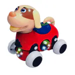 JAPSI Electric Cute Dog Pet Toys | Electric Cute Pet Animal Toys for Kids | Pull Along Walking Animal Gift for Boys and Girls | Rotating Barking Musical Toy with Colorful Lighting