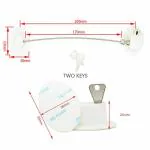 SCHOLAZS Safety Door Locks with 2 Keys for Cupboard, Cabinets, Fridge & Freezers, Child Security Locks, Childproof Your House, with Adhesive, Residue-Free