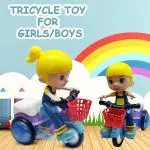 MOROVIK Stunt Bicycle for Kids, Bump & Go Tricycle Toy for Kids Vehicle Toy with Sound and Flashing Light for Kids, Tricycle Toys for Kids, Motorcycle Toy for Girls/Boys