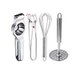 DreamBasket Lemon Squeezer & Pakkad & Egg Whisk & Potato Masher for Kitchen