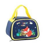 TLISMI Cute Forest Fox Printed Insulated Lunch Box Bag Waterproof Lightweight Portable Leakproof Thermal Cooler Tote Bag Large Capacity Travel Picnic Organizer Tiffin/Bento Bag for Girls, Kids Gift