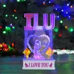 Awesome Craft ILU Dil Love Couple Statue with Light for Home Décor I Ideal Gift for Valentine's Day, Wedding, Parties, Romantic Bedroom Night Lamp & Decorative Showpiece
