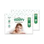 Teddyy Easy New Born/ XS Size - 36 diapers| Pack of 2 |(0-5 kg)Baby Diaper Pants Upto 10hrs Protection, Anti bacterial, Anti Rash
