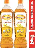Himalayan Yellow Mustard Oil 2 Litre (1L Pack X 2) Fortified with Vitamin A & D