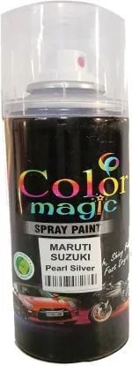 COLORMAGIC MARUTI CAR PEARL SILVER SPRAY PAINT FOR ALTO, ZEN ESTILO, WAGONR PEARL SILVER Spray Paint 200 ml (Pack of 1)
