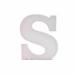 SATYAM KRAFT 1 Pcs Wooden Alphabet Plaque Wall Decor Kids Learning Educational Toy (White, 6 Inch) (Pattern S)