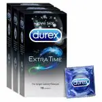Durex Condoms, Extra Time- 10s (Pack of 3)