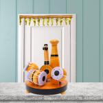 Pyengora Handmade Wooden Musical Items with Mango Gold Leaf Toran Home Decorative Showpiece