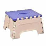 DOKEHOM Small Folding Step Stool Super Strong Foldable Stool for Adults & Kids Portable Plastic Non-Slip Lightweight Space Saving Easy Folding Stools for Kitchen/Bathroom/Bedroom/Office (Blue)