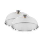 Prabha Grade Stainless Steel Net Dish Multipurpose Mesh Dome Food Cover, Set of 2 Pcs, Size 23 cm and 28 cm