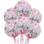 Grand Shop Pink Aluminium Happy Birthday Round Foil Balloons