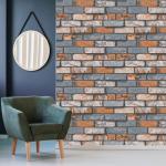 WallWear Self Adhesive Wallpaper Model 3D Brick Texture Size Large (300x40) CM for Bedroom/Livingroom/Drawingroom/Kitchen/Office/Walls/Door/Tiles and Any Plain Surface