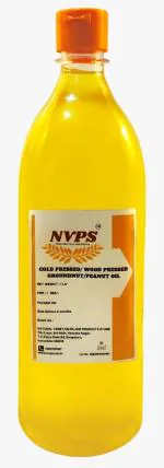 NVPS Cold Pressed Groundnut Oil / Wood Pressed Peanut Oil 1 LTR