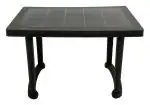 Esquire Trofi Plastic Dining Table-Black, 4 Seater, Cane Matte Surface