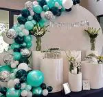 SpecialYou.in Teal And Mint Green Balloon Garland Kit For Wedding (Pack of 78)
