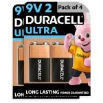 Duracell Ultra Alkaline 9V Batteries, pack of 2