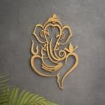 DecorTwist Ganesh Ji Wall Art - Gold