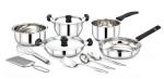 Twin Birds Silver Stainless Steel Elite Cookware Set (Pack of 12)
