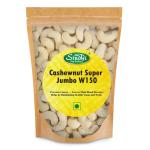 Sindhi Dry Fruits White Super Jumbo Cashews, Kaju, Zero Cholestrol, Luxury Nut Size, Natural, Vegan and Healthy, 400 Grams Zip Pouch