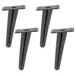 Plantex 304 Grade Stainless Steel 6 inch Sofa Leg/Bed Furniture Leg Pair for Home Furnitures (DTS 54 Black) 4 Pcs