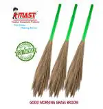 Mast Good Morning Handcrafted Natural Long Grass Broom (Pack of 3)