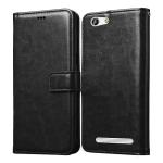 Casotec Premium Leather Kickstand Wallet Flip Case Cover with Magnetic Closure for Gionee F103 Pro - Black