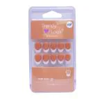 Trendy Look 24Pcs Press on nails Fake Pure Color Tip Sticker with Glue - F-07