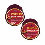 Druvyum Red Wine Soap for Men and Women Skin Brightening Bath Soap 100g each - Pack Of 2