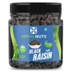 ARYIONUTS Premium Quality Black Raisins 250gm | Seedless Black Raisins | Kali Kishmish | Delicious & Healthy Snack Black Kismis (Jar pack) Pack of 2