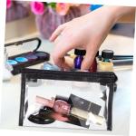 ECHSRT PVC pencil pouch PVC pencil case pouch case Pencil holder PVC Clear pencil pouch Pencil organizer PVC PVC pen case PVC school pouch pencil storage box zipper pencil case (PACK OF 3)