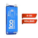 amiciSolar Battery Management System DALY, 60A 4-8S, 12-24V BMS with 1A Active Balancer and Built-in Bluetooth for Lithium/LFP/LTO Battery Pack, Works with 100BALANCE Mobile App