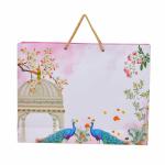 PPJ WEDDING MAHAL PEACOCK LEAVES (30 Pcs.) (WEDDING) PAPER CARRY BAG, 17 Inch X 13 Inch X 4 Inch for DIWALI/WEDDING/FUNCTION/BIRTHDAY/RETURN GIFTS/CHRISTMAS/GIFT BAGS/GIFT COVERS (Pack of 30)