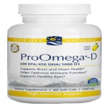 Nordic Naturals, ProOmega-D, Lemon, 1,000 mg, 60 Soft Gels