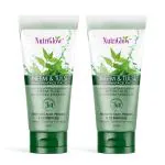 NutriGlow Neem & Tulsi Face Pack with Haridra Extracts for All Skin Types 65ml Each (Pack of 2)
