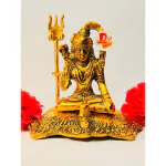 DARIDRA BHANJAN - Lord Shiv Shankar Shiva Metal Murti Bhagwan Bholenath Statue for Puja Home Décor | Lord Shiva Shiv ji murti for Pooja/puja Room I Home Temple Decoration Items I god Idols for car Dashboard.
