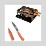 ANSHEZ Foldable Barbeque Grill Stand for Gas Stove, Mini Tandoor Stand with 2 Skewers & 1 Jali | Small Knife with Cover for Kitchen Use