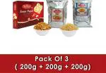 Yuvraj Diwali Festive Sweet and Namkeen Combo pack Soan Papdi, All In One snacks , Navratan Mixture (200 gm x 3)