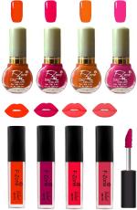 OUR BEAUTY Nail Polish And Lipstick Combo 05 (Pack Of 4)