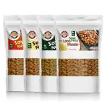 Eat Soya Roasted Masala, Maggi Masala, Magic Pudina, Lime Masala Namkeen And Snacks Tasty, Delicious l Keto Snacks l Healthy Snacks l 200g Combo - Pack of 4