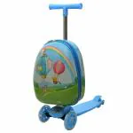 Polo Class Junior 2 in 1 Trolley bag with skaters for kids - Blue