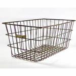 YMM DECOR Vintage Gym Basket Mid-Century Rusty Wire Industrial Artifact Shabby Chippy Decor Wire Basket