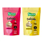 Sarwar Instant Falooda Mix Kesar Pista & Rose Flavour Combo Pack 200 Gram Each.