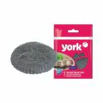 YORK Stainless Steel Scrubber, Metal Scouring Pad, Steel Wool, Home and Kitchen Cleaning (Pack of 6)